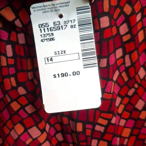 Vintage Deadstock DVF Silk Mosaic Print Wrap Dress – NWT w/ Saks Fifth Avenue Ta - Picture 8 of 11